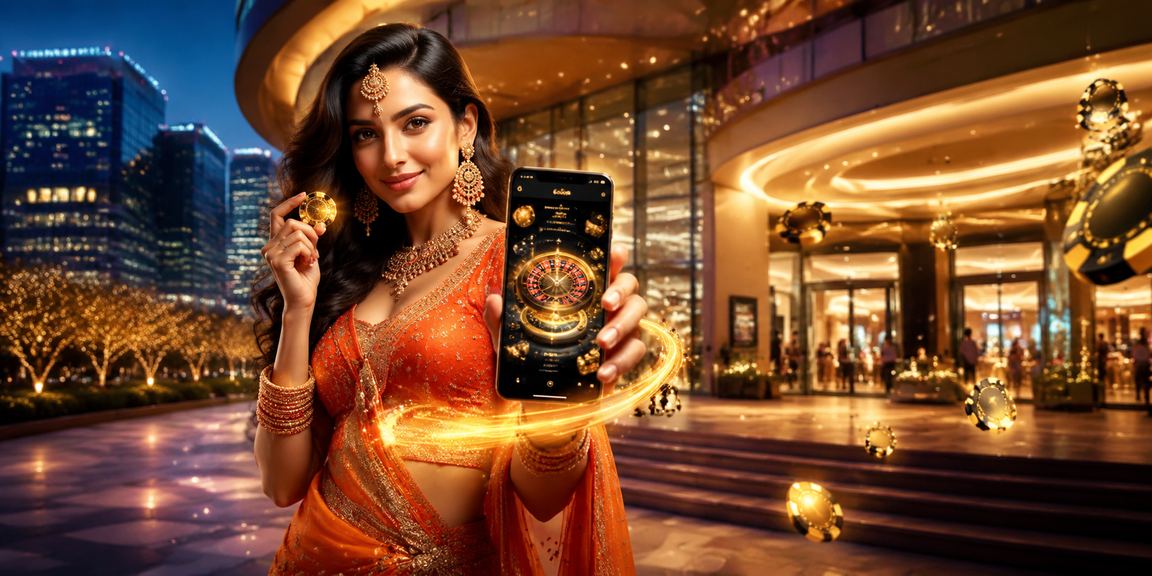 Indian woman enjoying Teen Patti on mobile app